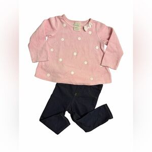 First Impressions Pink Polka Dots  Shirt and Jeggings